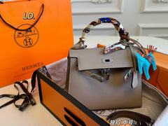 Hermes Kelly Bag with Silver Hardware