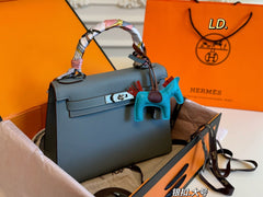 Hermes Kelly bag with silver hardware