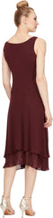 Women's Mother of The Bride Dress with Embellished Neckline & Shoulder