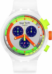 Big Bold Chrono Unisex Watch Casual Polymer Transparent Quartz Waterproof