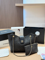 CHANEL woven mini sachet