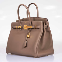 Hermes Birkin 35 Etoupe Togo Gold Hardware - 2019, D