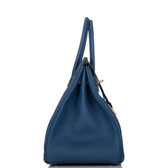 Hermes Deep Blue Togo Birkin 35cm Gold Hardware