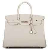 Hermes Gris Perle Togo Birkin 35cm Palladium Hardware