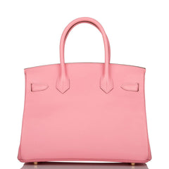 Hermes Rose Confetti Chevre Birkin 30cm Gold Hardware Deposit JW