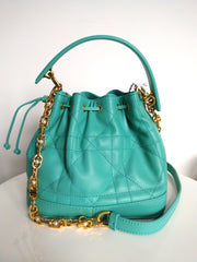 Christian Dior Teal Jolie Bucket Bag
