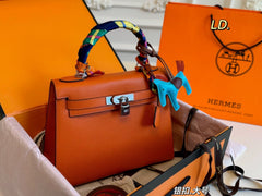 Hermes Kelly bag with silver hardware