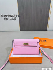 Leather Hermès Kelly handbag with box