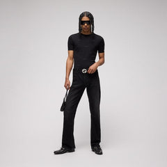 Wool silk Gucci jacquard T-shirt - black