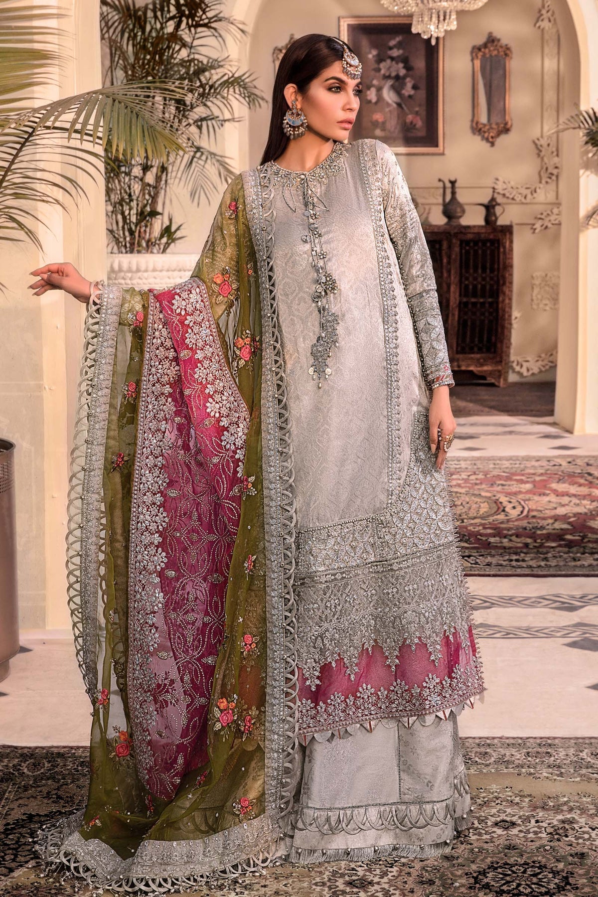 Unstitched EMBROIDERED - Silver BD-2601