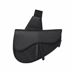 Saddle Bag Black Grained Calfskin