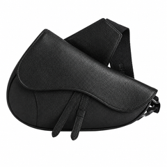 Saddle Bag Black Grained Calfskin