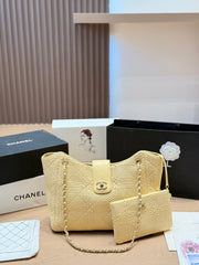 CHANEL woven mini sachet