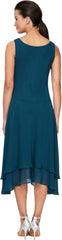 Women's Mother of The Bride Dress with Embellished Neckline & Shoulder