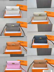 Leather Hermès Kelly handbag with box