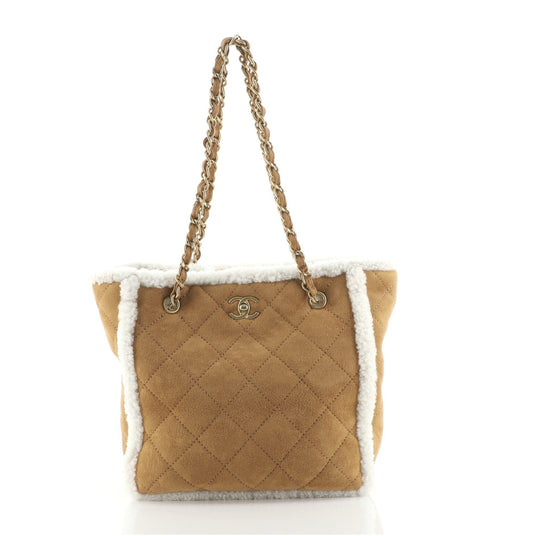 Coco Neige Shopping Tote Quilted Shearling Medium