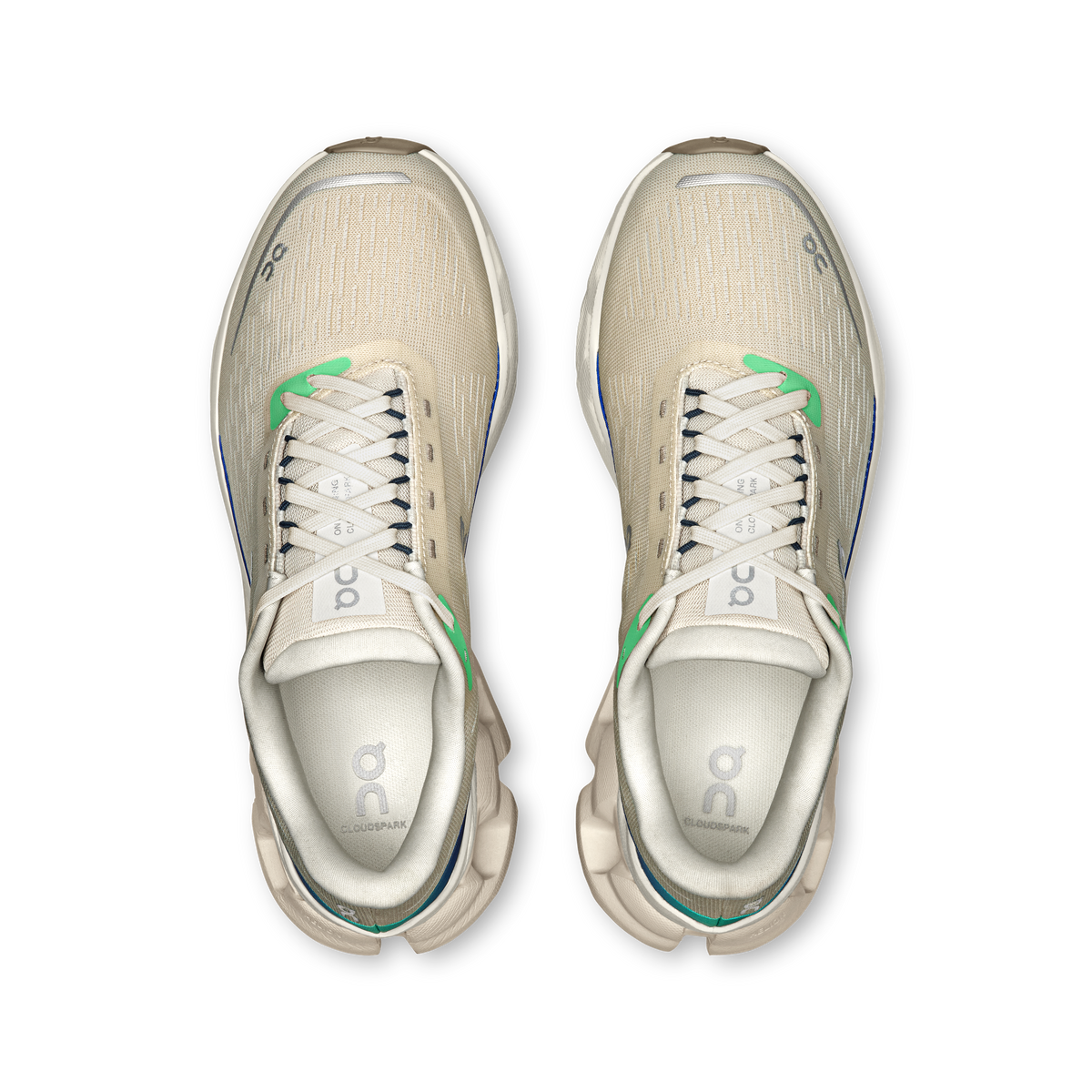On Running Women's Cloudspark Shoes - Cream / Honeydew
