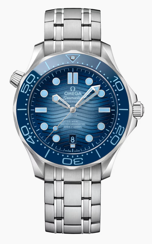 OMEGA- SEAMASTER
DIVER 300M
42 mm, steel on steel Summer Blue 210.30.42.20.03.003