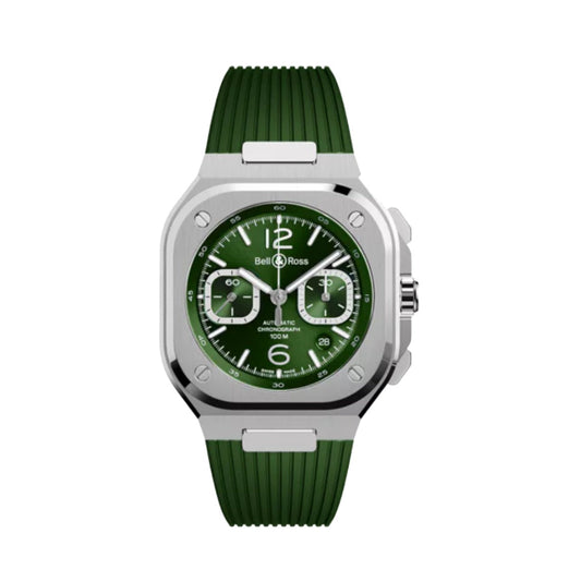 BELL & ROSS-BR 05 CHRONO GREEN STEEL
42 MM BR05C-GN-ST/SRB