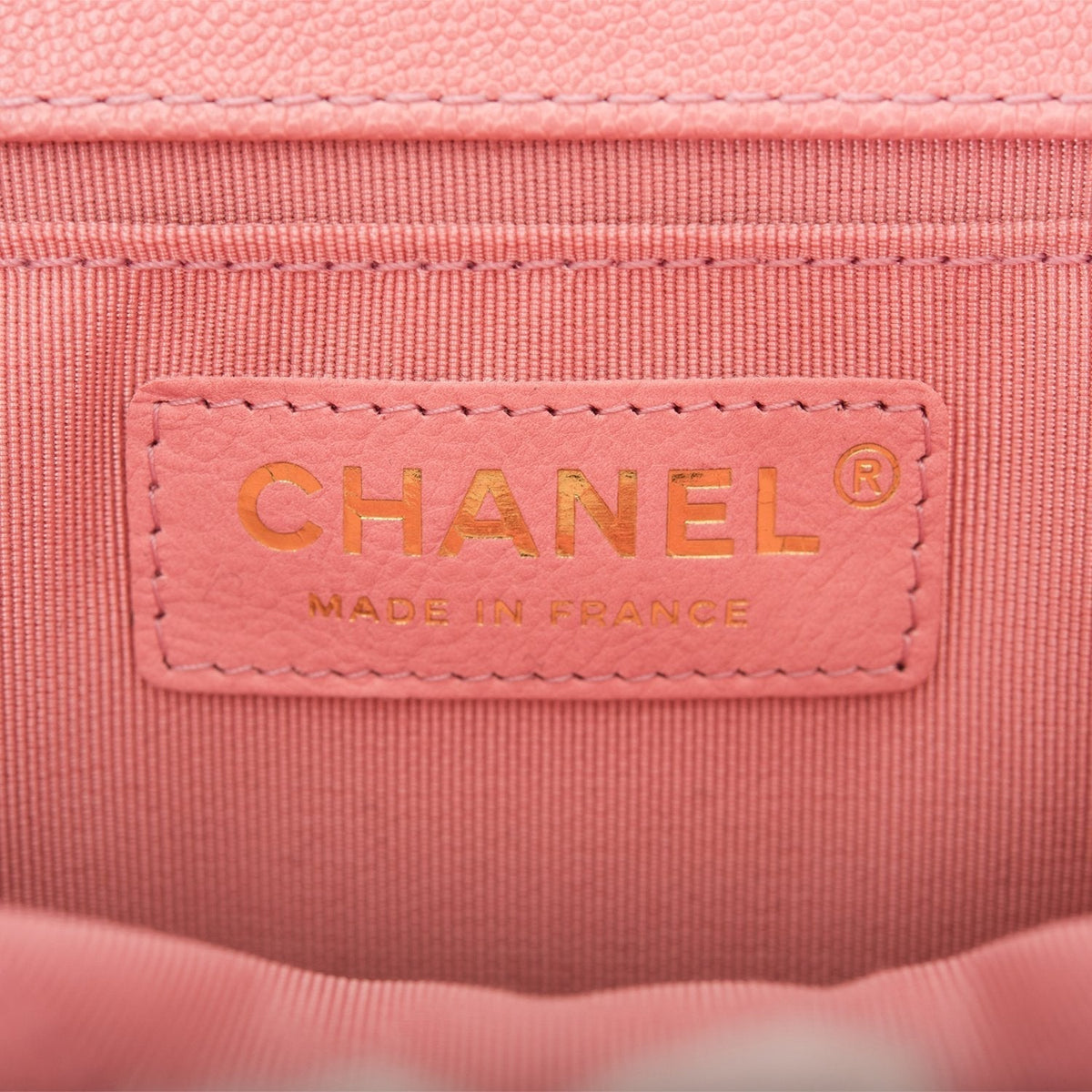 Chanel Pink Quilted Caviar Medium Boy Bag Light Gold Hardware