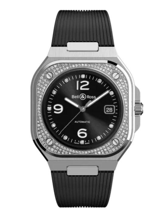 BELL & ROSS- BR 05 DIAMOND 40 MM BR05A-BL-STFLD/SST