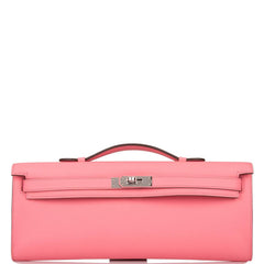 Hermes Rose D'ete Swift Kelly Cut Palladium Hardware