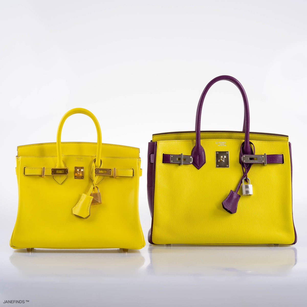 Hermes Birkin 25 Lime Swift Leather Gold Hardware