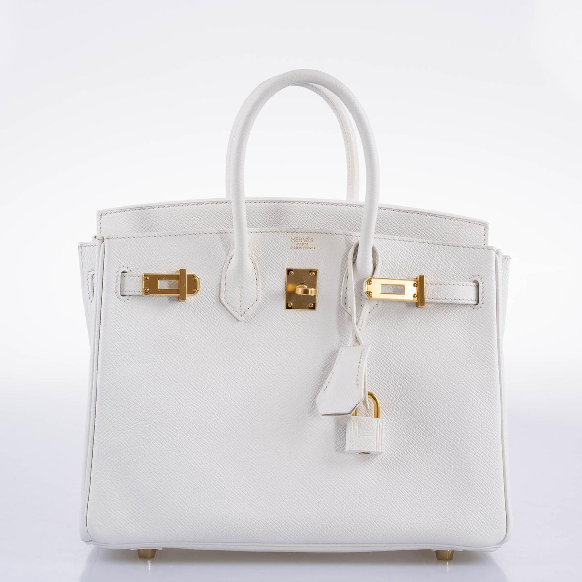 Hermes Birkin 25 White Epsom with Gold Hardware