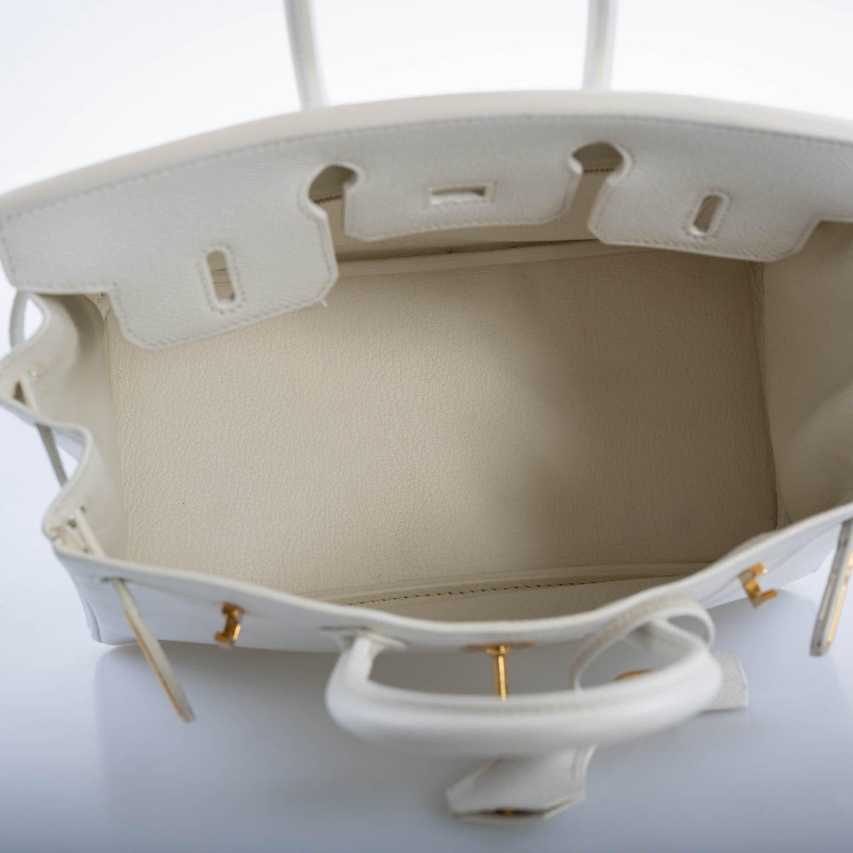 Hermes Birkin 25 White Epsom with Gold Hardware