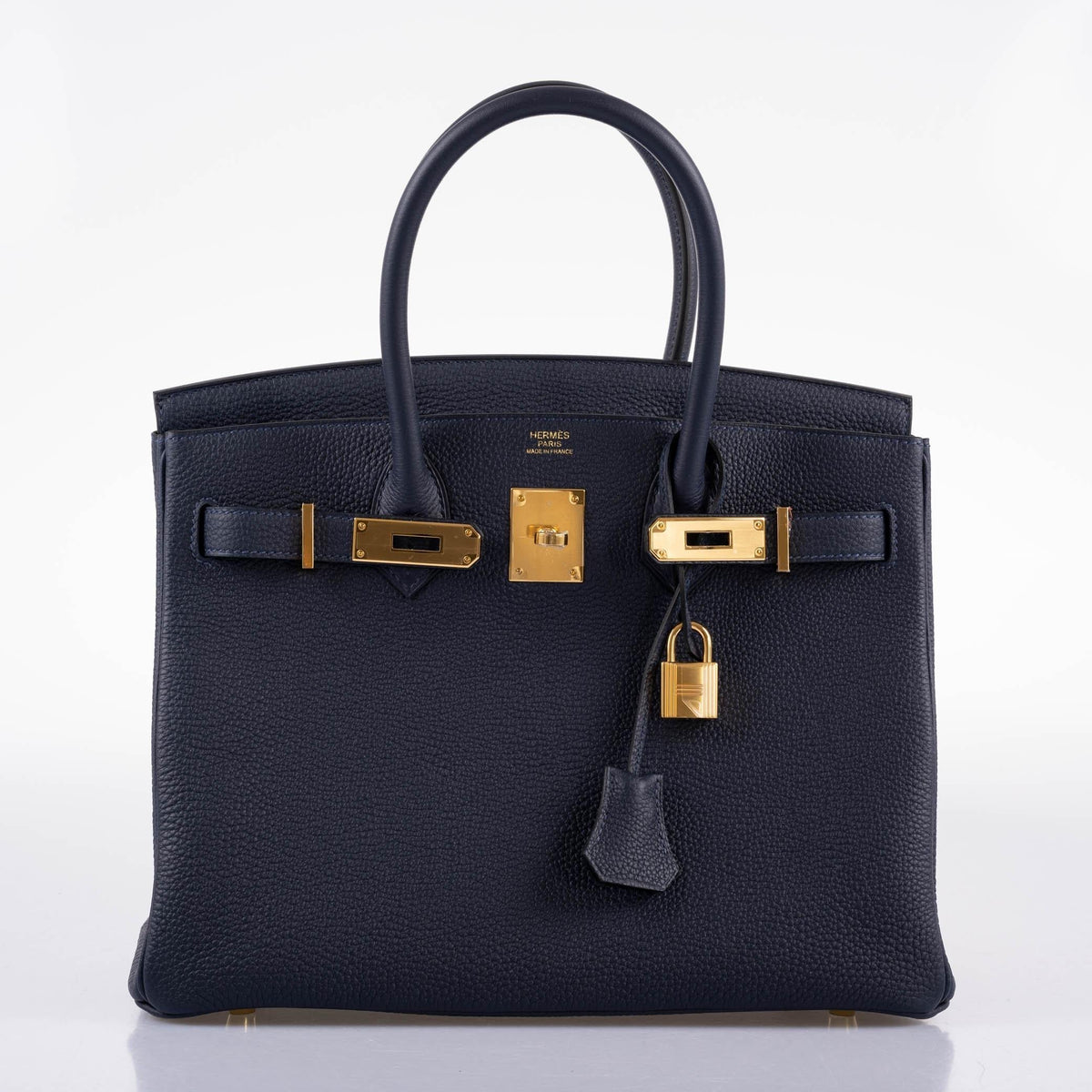 Hermes Birkin 30 Bleu (Blue) Nuit Togo with Gold Hardware