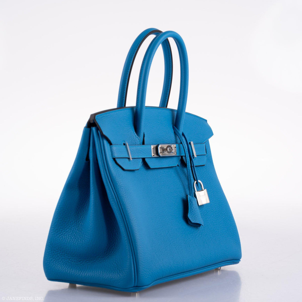 Hermes Birkin 30 Blue Zanzibar Togo with Palladium Hardware