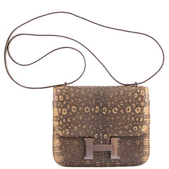 Hermes Constance 18 Ombre Salvator Lizard Palladium Hardware - 2021, Z