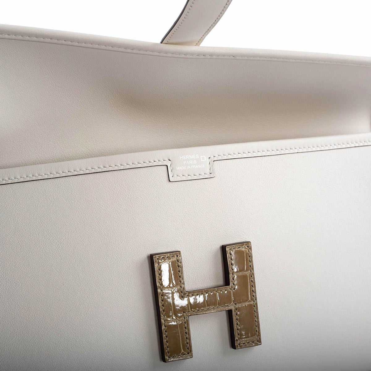 Hermes Jige Elan 29 Touch Nata Beige Swift Leather & Sable Alligator