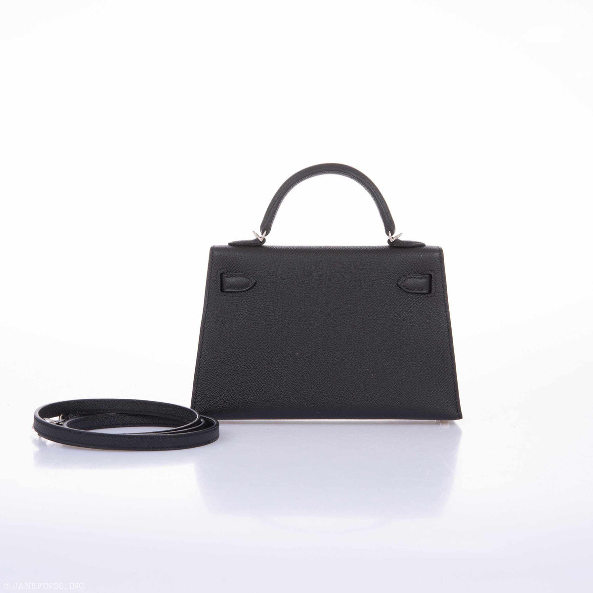 Hermes Kelly 20 Mini II Sellier Black Epsom Palladium Hardware