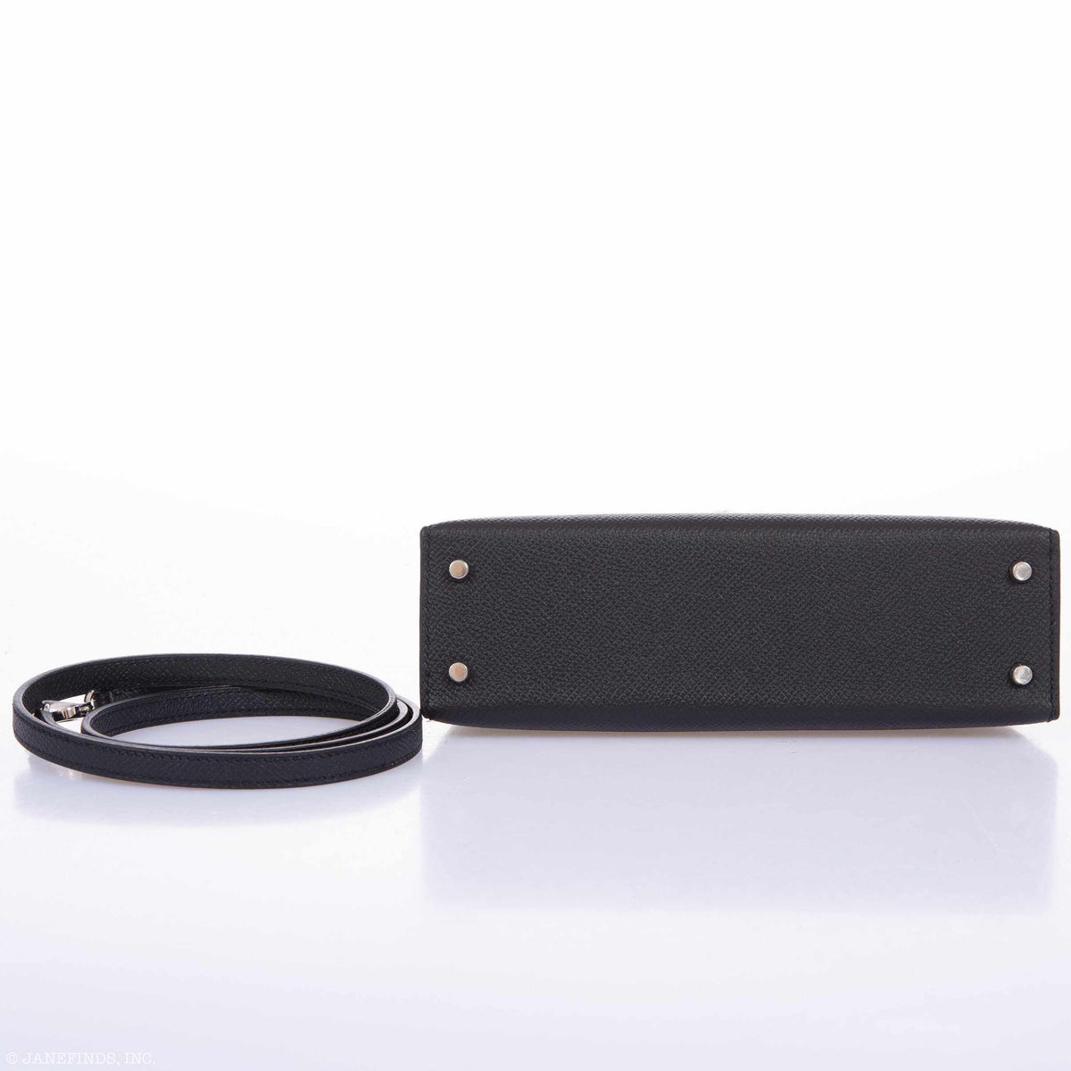 Hermes Kelly 20 Mini II Sellier Black Epsom Palladium Hardware