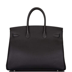 Hermes Birkin 35 Black Epsom Palladium Hardware