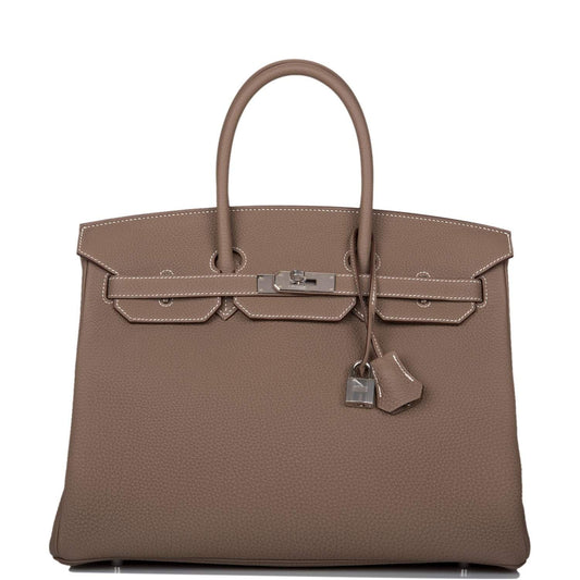Hermes Birkin 35 Etoupe Togo Palladium Hardware