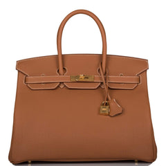Hermes Birkin 35 Gold Togo Gold Hardware