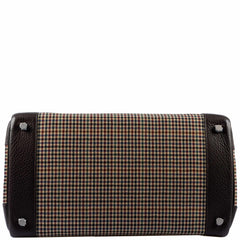 Hermes Birkin 35 Togo And Plaid Wool Lainage Palladium Hardware -Runway Bag