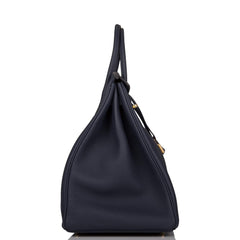 Hermes Birkin 40 Bleu Nuit Togo Gold Hardware