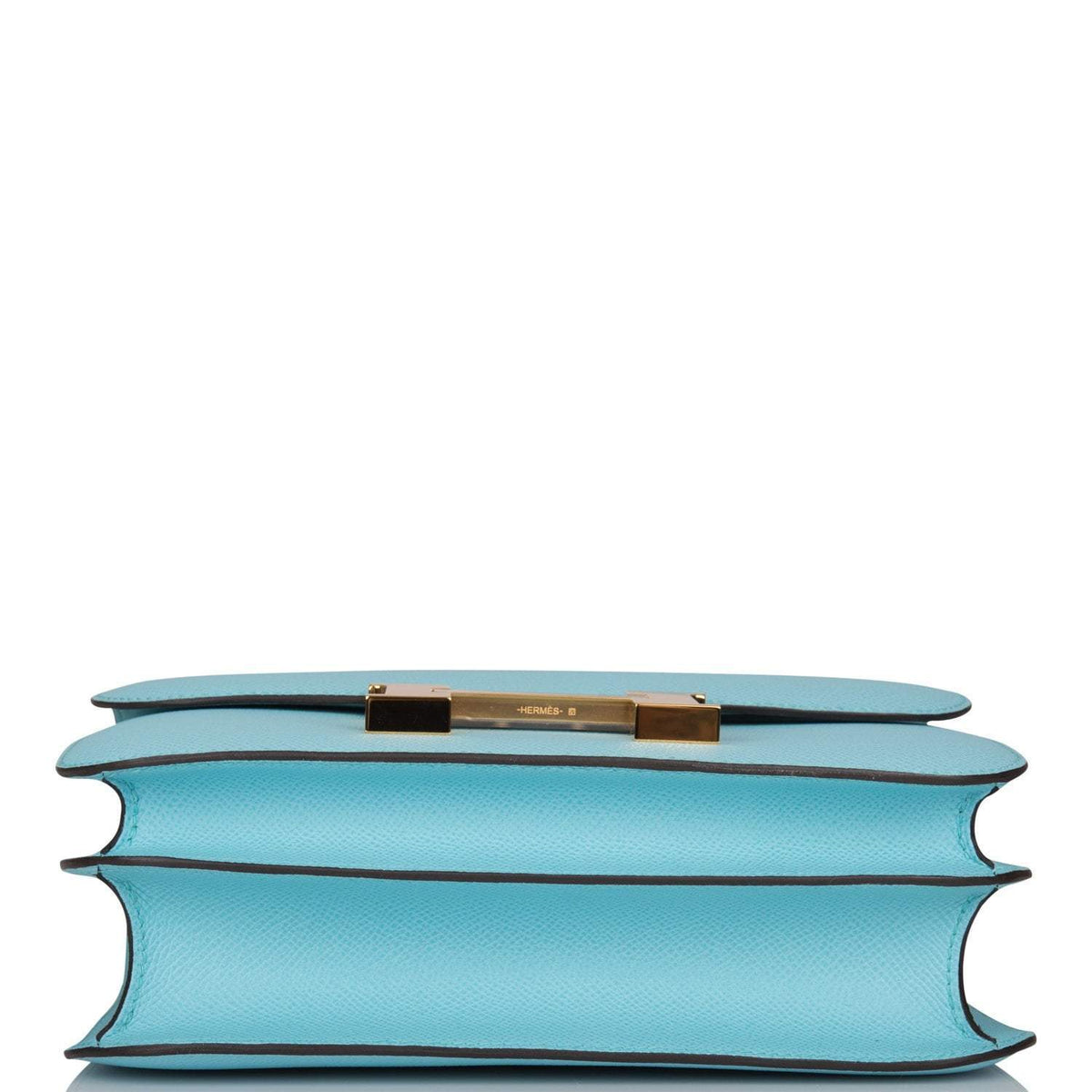 Hermes Bleu Atoll Epsom Constance 24cm Gold Hardware