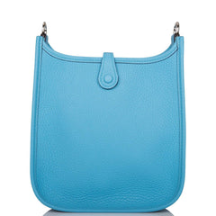 Hermes Bleu du Nord Clemence Evelyne TPM Bag Palladium Hardware