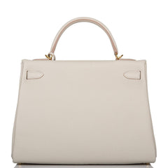 Hermes Kelly Retourne 32 Gris Perle Togo Gold Hardware