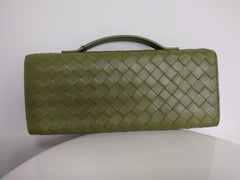 Bottega Veneta Green Andiamo Clutch