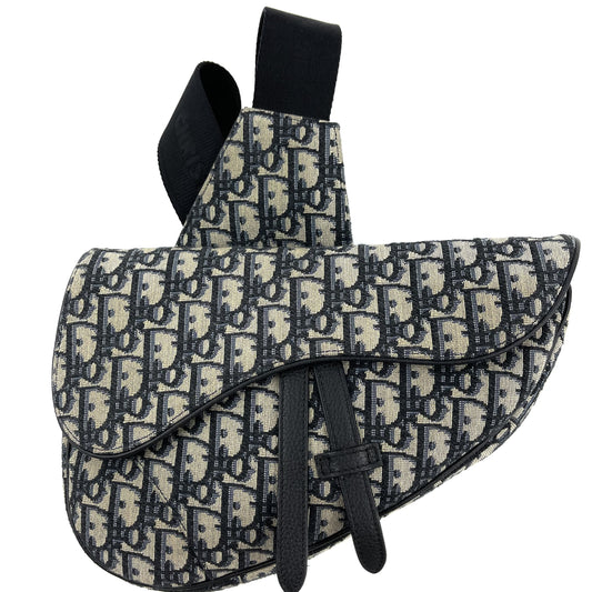 DIOR HOMME Saddle Bag Blue Oblique