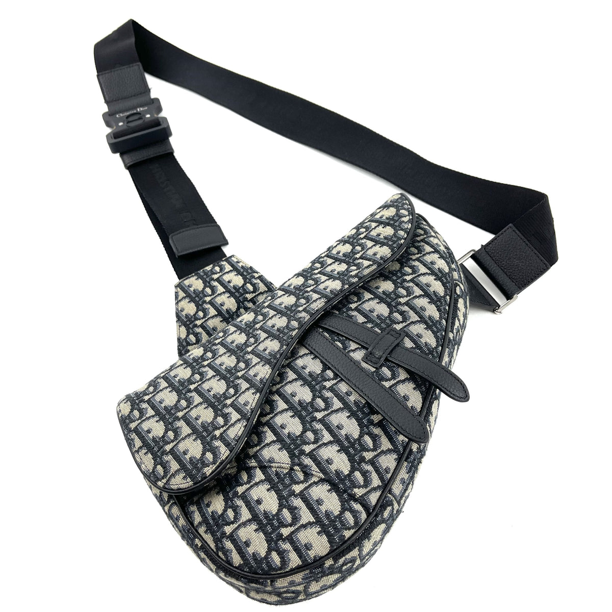 DIOR HOMME Saddle Bag Blue Oblique