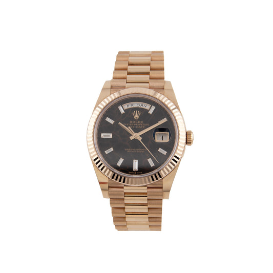Rolex Day-Date 228235 Rose Gold Eisenkiesel Diamond Dial (2021)