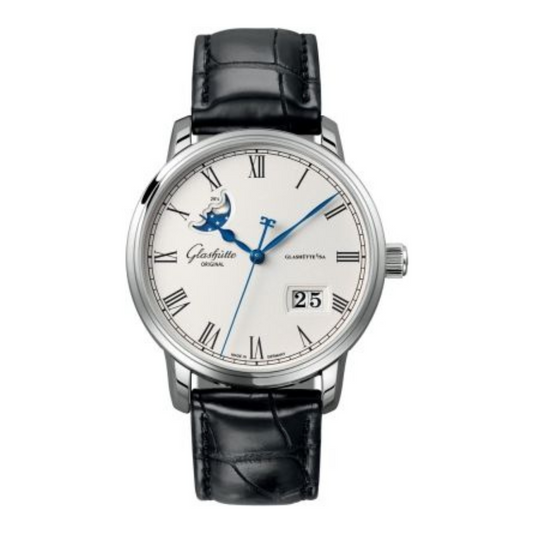 Glashutte Original Senator Panorama Date Moonphase Mens Watch 100-04-32-12-04