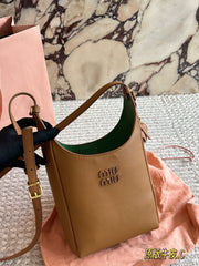 Miu Miu brown leather crossbody bag