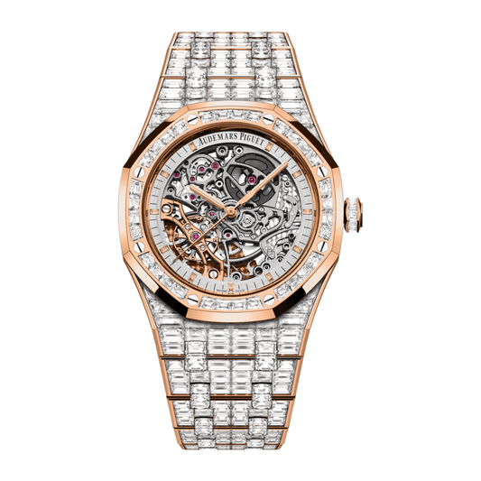 Audemars Piguet Royal Oak 15417OR.ZZ.1267OR.01.A Double Balance Wheel Openworked Baguette Bezel
